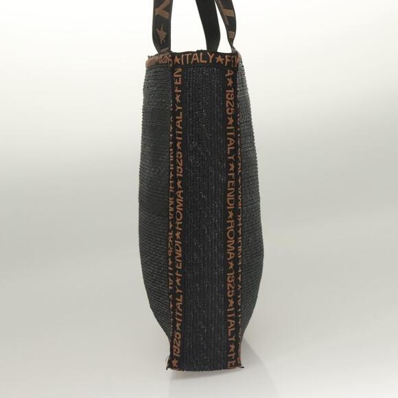 FENDI Tote Bag Straw Black - Picture 4 of 12